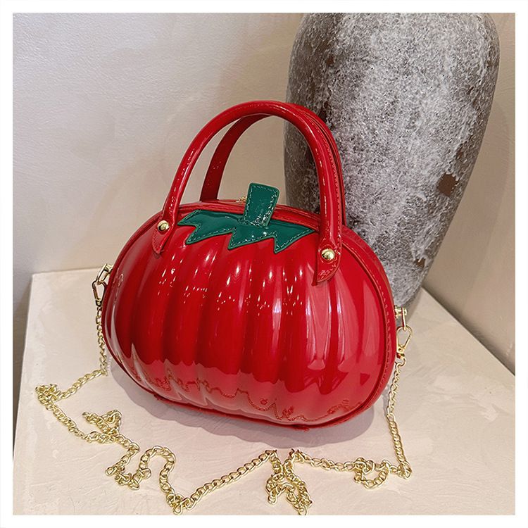 Halloween Kürbis 2025 Neue modische Persönlichkeit Design Stilvolle Handheld Schulter Kette Kleine Runde Tasche_voghion.com
