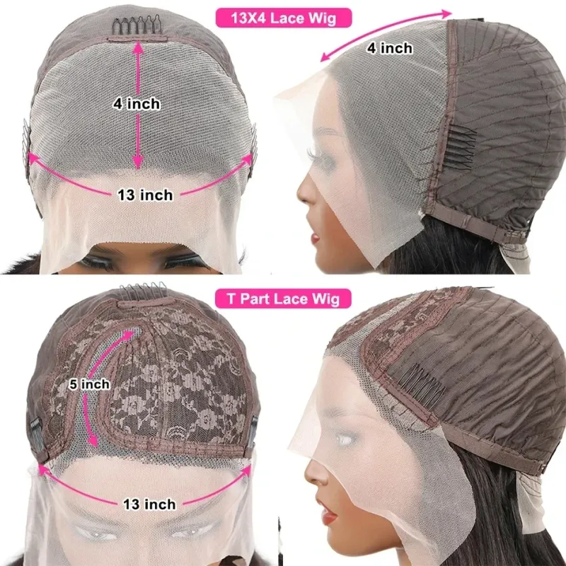 Pixie Cut Transparent Lace Human Hair Wigs for Women Short Bob Wig 13X4 Lace Front Wig Prepluck Brazilian Hair_voghion.com