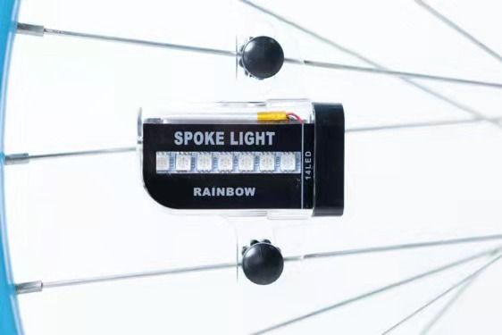 L02C USB Rechargeable Spoke Bicycle Warning Light/Mountain Bike Colorful Tail Children's Night Riding Light_voghion.com