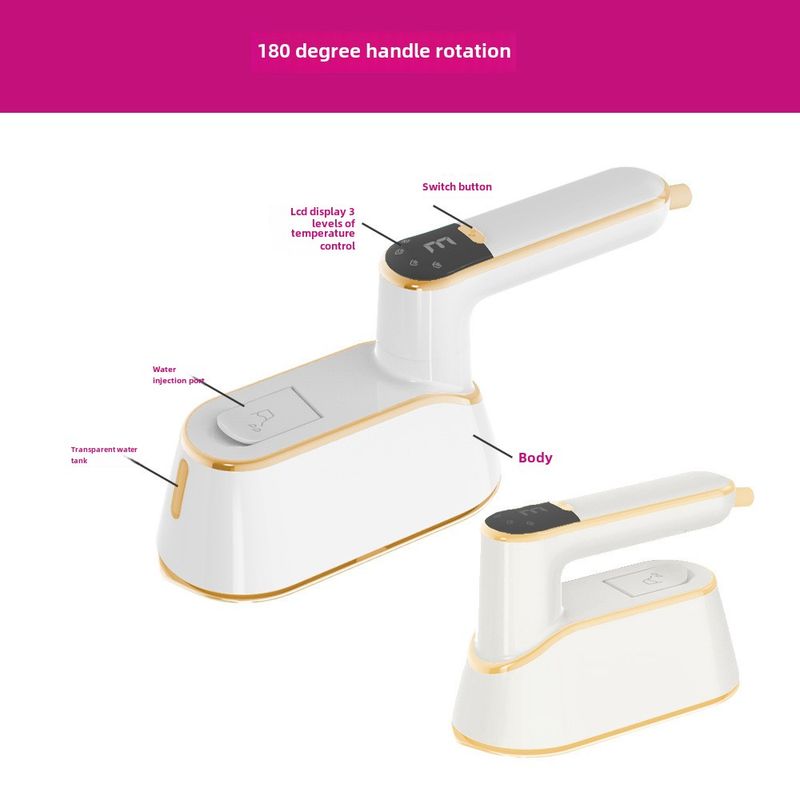 ACZT Travel Steam Iron - Handheld Mini Iron With Hanging Hook & Dual Modes_voghion.com