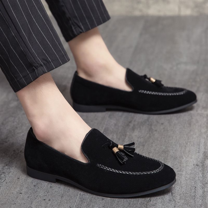 Doudou Mit Fußbedeckungen Lederschuhe, Frühling Und Herbst Neue Casual Loafers, Plus Size Herrenschuhe_voghion.com