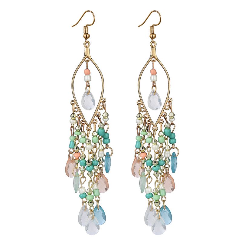 Bohemian lange oorbellen damesmode overdreven waterdruppel franje oorbellen temperament oor sieraden_voghion.com