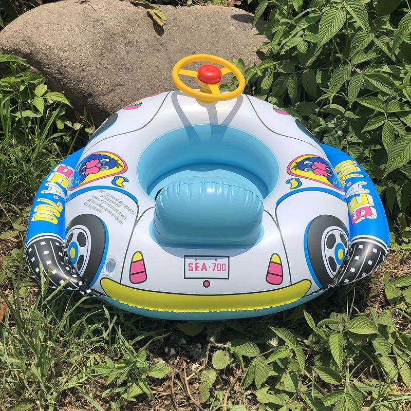 1 st opblaasbare kinderzwemring met stuurwiel - verdikte zwembadzitboot voor jongens en meisjes - leuk en veilig waterspelen_voghion.com