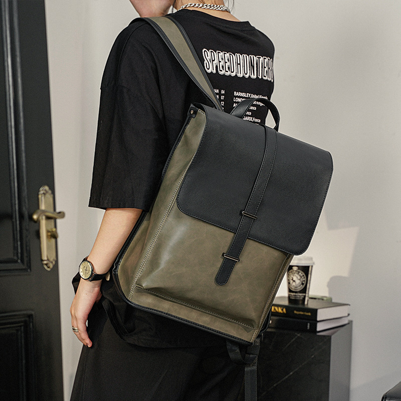 2025 Men's Stylish Backpack - Waterproof 14-17" Laptop Bag, Large Anti-Theft Daypack For College, Gym, Work, Smooth Zipper, Black_voghion.com