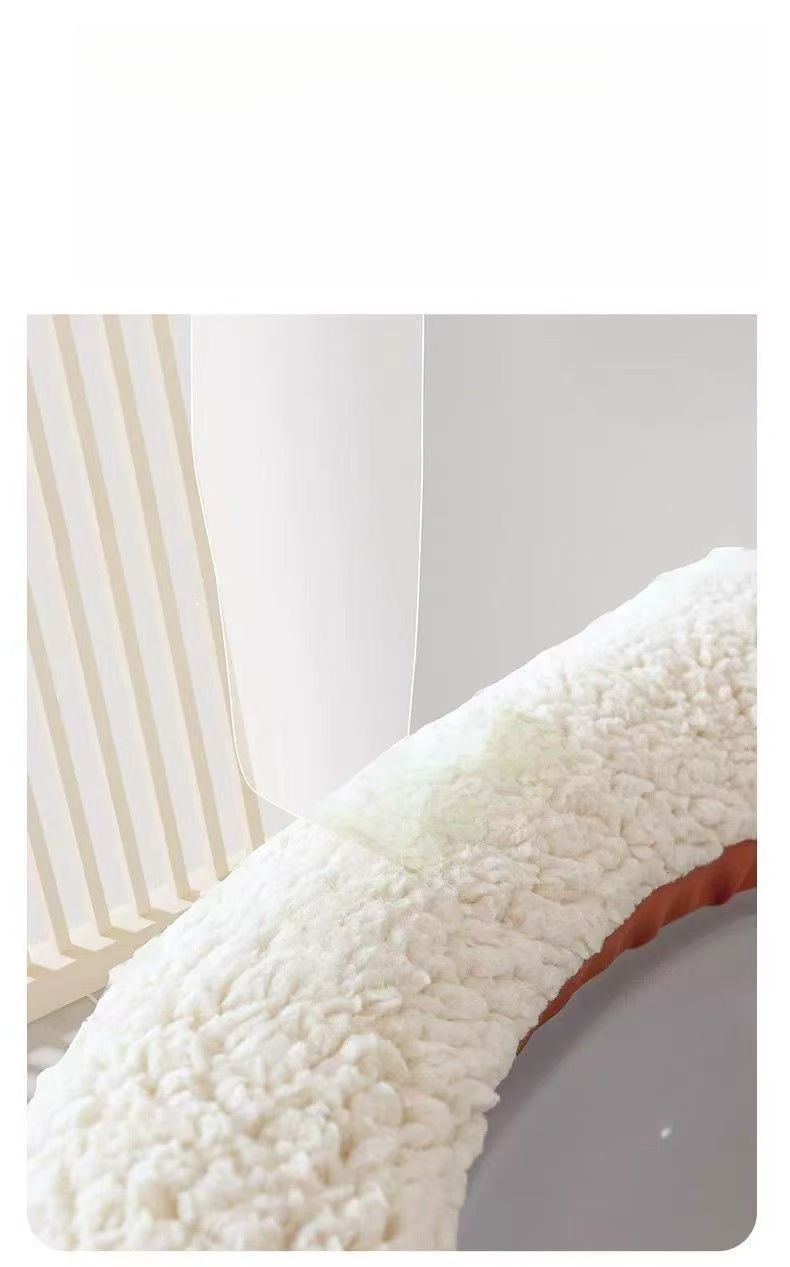 Cuscino invernale impermeabile ispessito per sedile domestico con cerniera tipo copriwater universale per tutte le stagioni_voghion.com