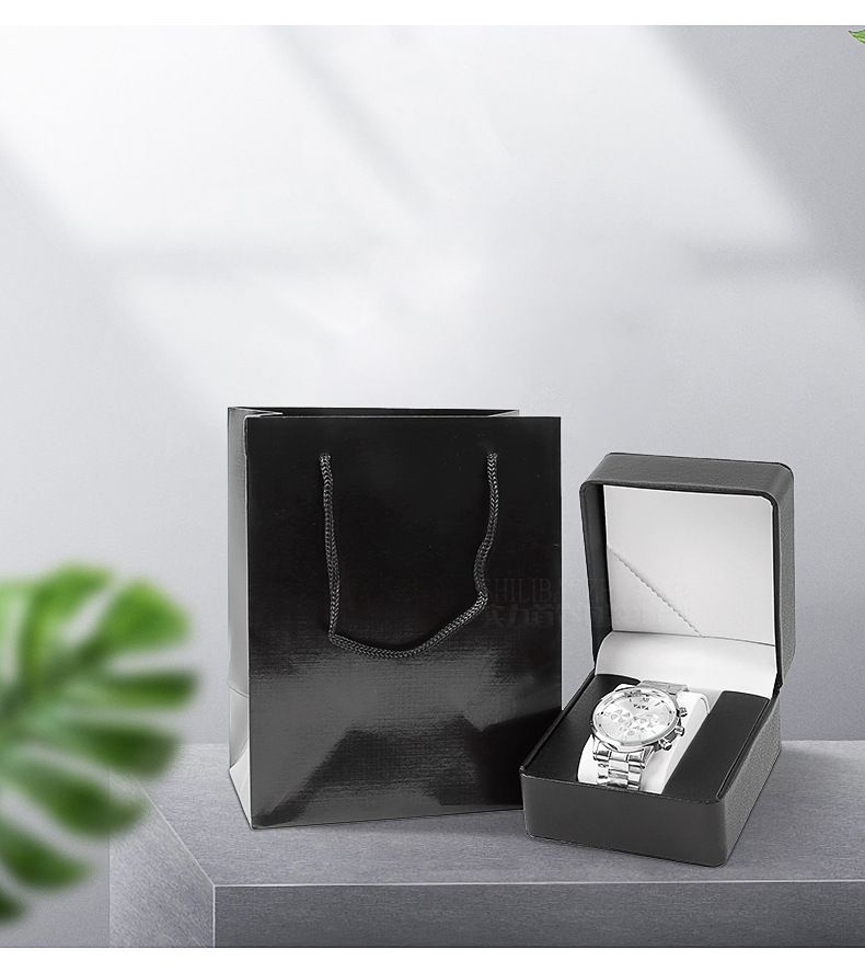 Leather Round Corner Watch Box Storage Box Advanced Sense Watch Packaging Box Green Watch Box Watch Box_voghion.com