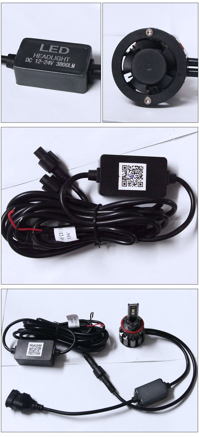 2x 90W H4 H7 LED Lampada per fari auto Halo H8 H9 H11 9005 9006 Lampadina per fari auto a LED RGB App Controllo Bluetooth_voghion.com