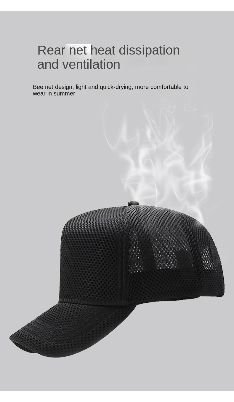 Big Head Plus Size Summer Mesh Baseball Cap for Men Women Trucker Mesh Hat Baseball Hats for Outdoor Sports Running_voghion.com