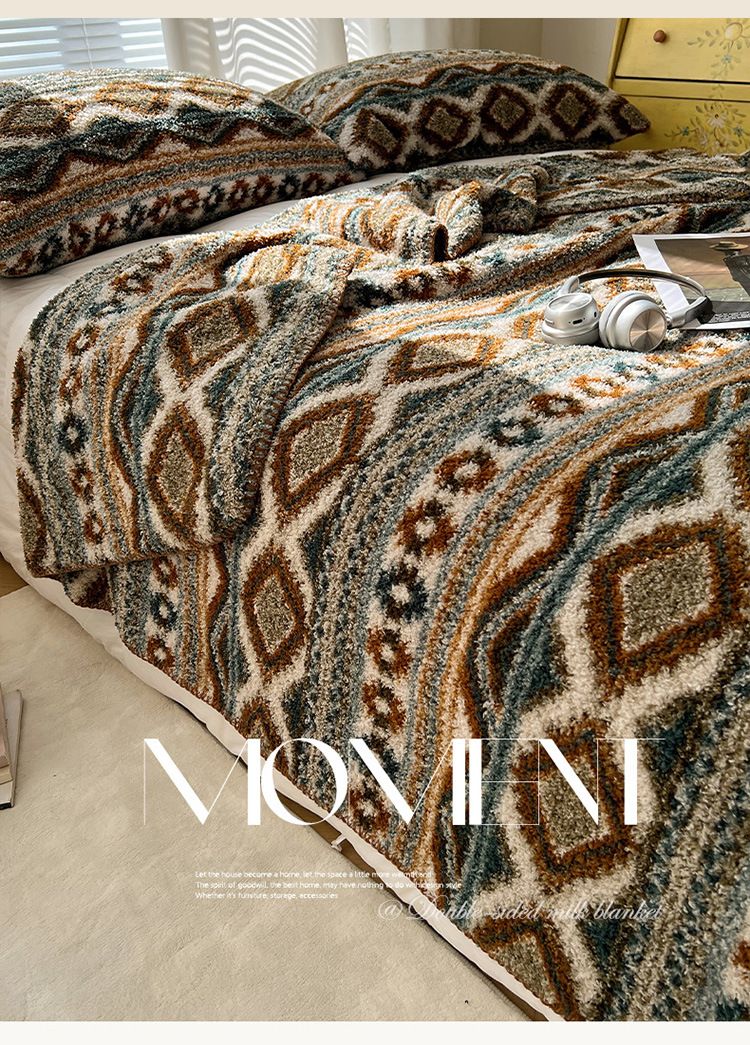 2025 High-End A-Class Half-Fleece Bohemian Sofa Throw Office Nap Shawl Blanket_voghion.com