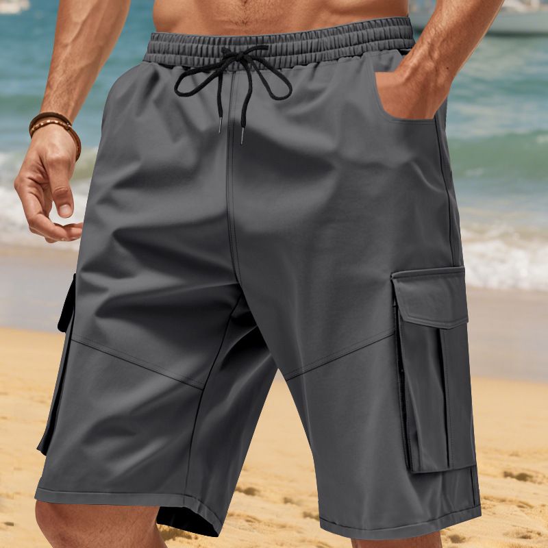 Herrenbekleidung Sommer Lose Lässige Multi Pocket Arbeitskleidung Squat Sport Casual 5 Punkt Shorts_voghion.com