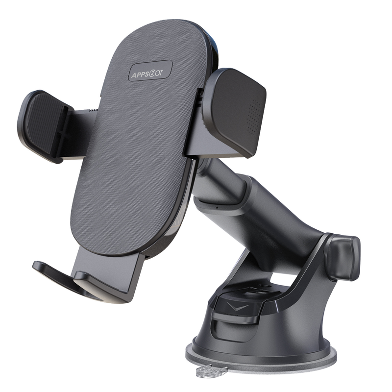 Schwarzer Rücksitz Faltbarer Universal Push-Pull Neutral Elektronischer Dreh-Auto-Handyhalter_voghion.com
