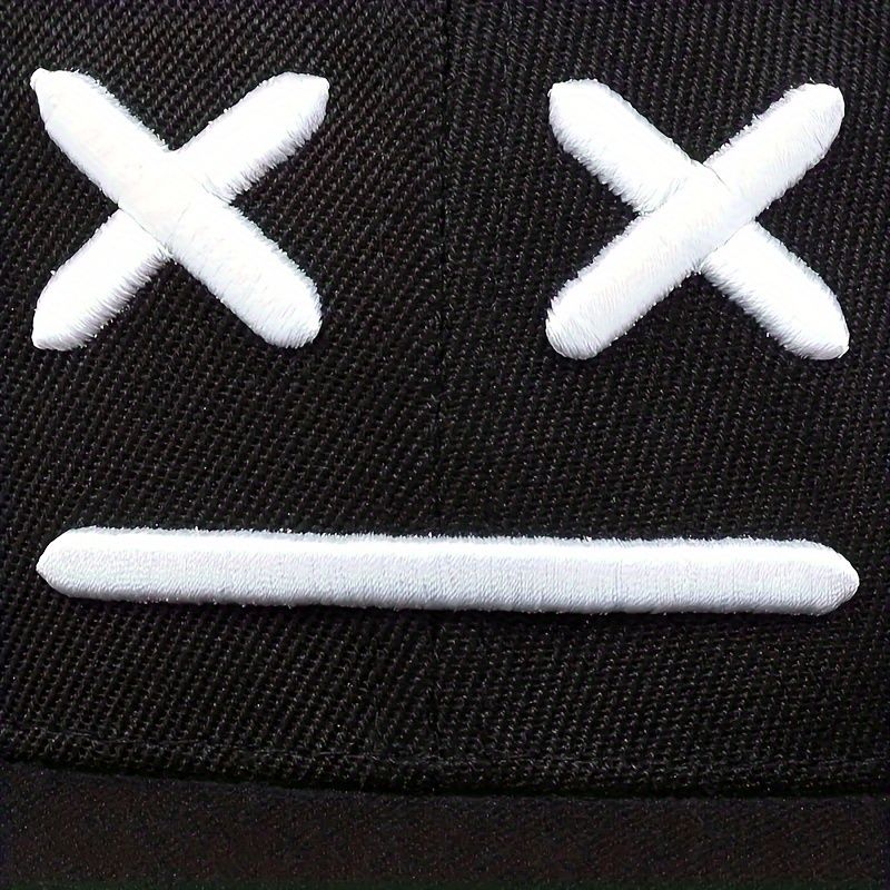 2 coole, süße Hippie-Baseballkappen mit flacher Krempe und aufgesticktem Totenausdruck für LKW-Fahrer und Rebound-Kappen für den lässigen Outdoor-Einsatz_voghion.com