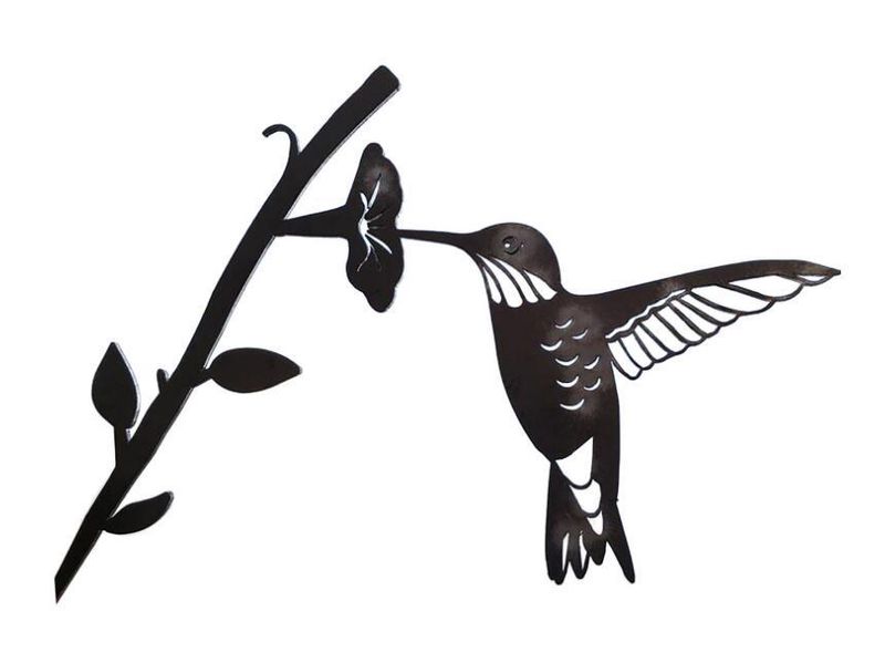 Cross-border independent station wrought iron tree plug-in pendant decoration hummingbird parrot lovebirds beautiful scenery_voghion.com