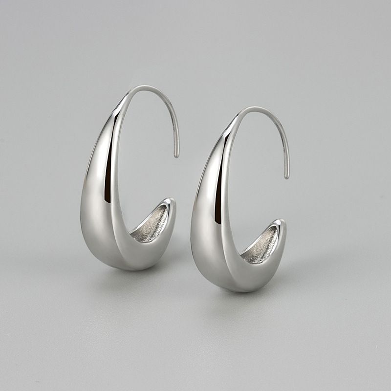 Orecchini a gancio a forma di C di design di nicchia, ganci per le orecchie minimalisti di alta qualità, alla moda, unici e alla moda._voghion.com