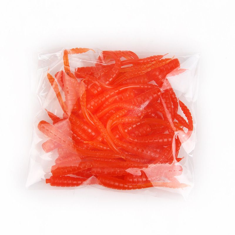 Köder Weicher Köder 0,4 g/4,5 cm Weicher Wurmköder Madenwurm Roter Wurm Fischköder 50/Beutel Angelausrüstung Produkte_voghion.com