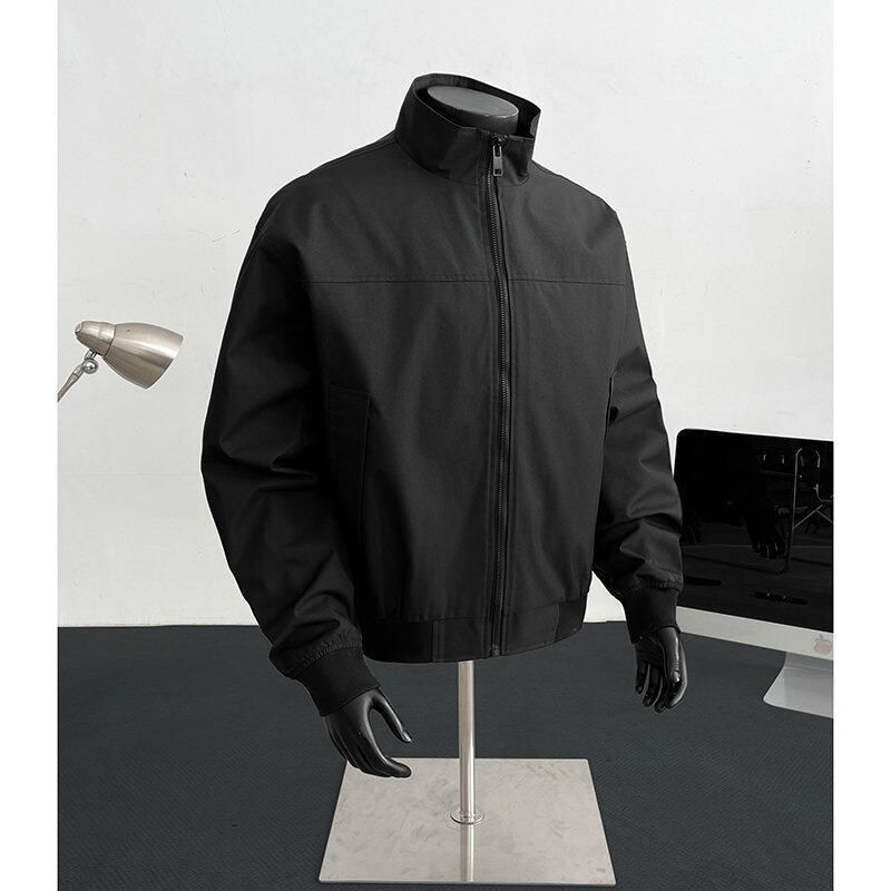 Herren-Fliegerjacke in Übergröße – Stylischer Arbeitsmantel für Frühling/Herbst/Winter (Grau/Beige/Schwarz/Armeegrün)_voghion.com