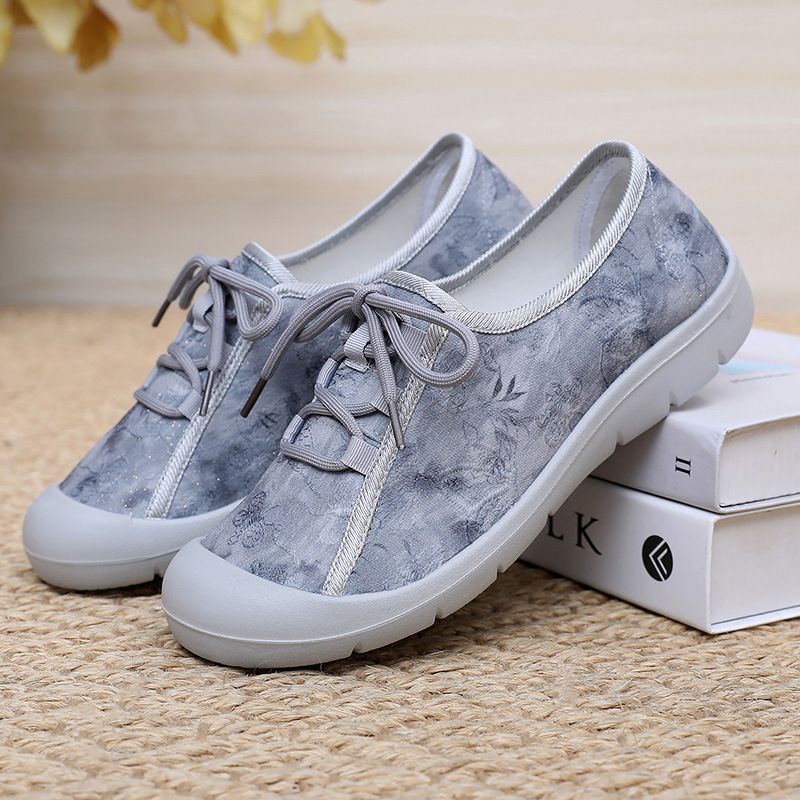 Spring Autumn Old Beijing Cloth Fashionable Casual Soft Soled Mother's Versatile, Breathable Comfortable One Step_voghion.com