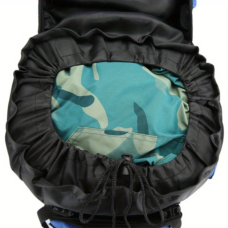 23.78 Gallon High Capacity Travel Backpack - Durable Polyester, Blue With Black Accessories, Adjustable Chest Strap For_voghion.com