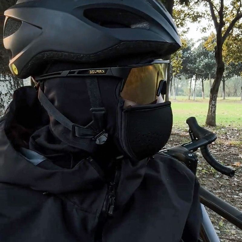 Máscara de ciclismo magnética de invierno para hombre, nueva para deportes al aire libre, con forro polar, resistente al viento, al frío y al agua._voghion.com