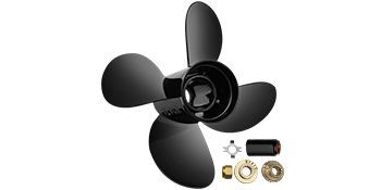 VEVOR Outboard Propeller, Replace For OEM 48-8M8026630, 4-Blade 10.3\" X 13\" Aluminum Boat Propeller, Compatible With Mercury Mariner 25HP Bigfoot/Command Thrust 60Hp Outboard, 13 Tooth Splines, RH_voghion.com