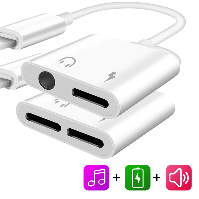 Lighting To 3.5mm Jack Audio Cable Adapter For IPhone 8 7 6 6S Plus X XR XS 11 12 Pro Max SE 2 Earphone Connector Stereo Adaptor_voghion.com
