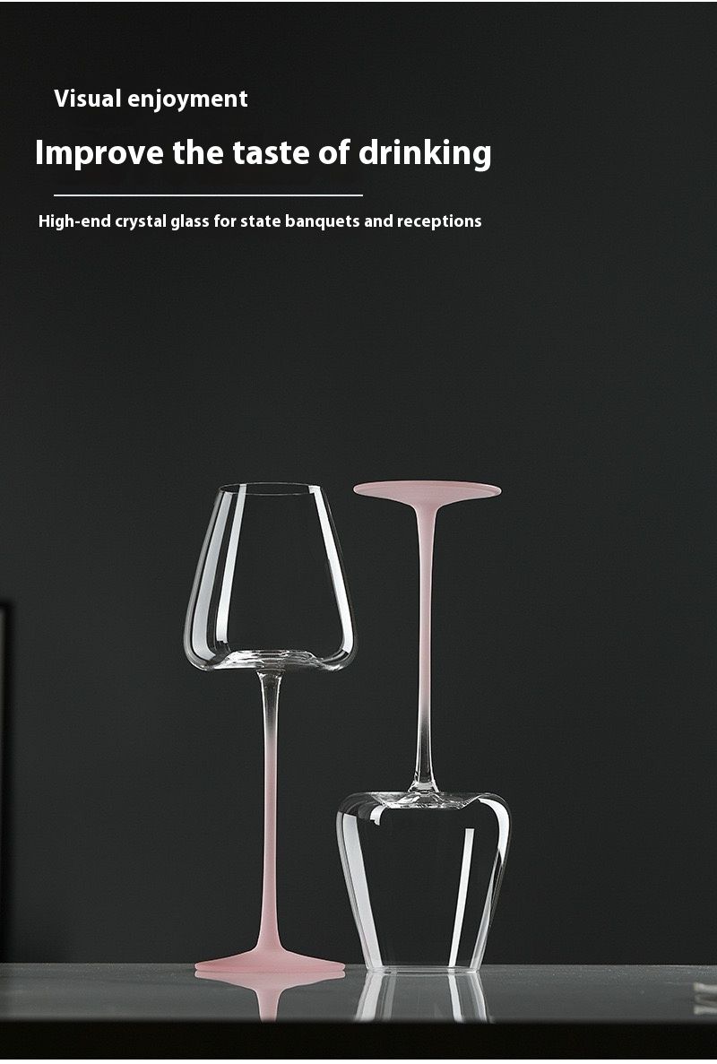 Bourgogne rött vin hem high-end gradient rosa kreativa Bordeaux högfotsglas, glas_voghion.com