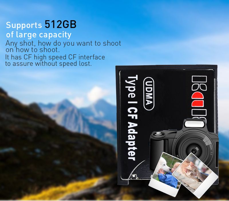 SDHC SDXC Standard Compact Flash Type I Converter SD To CF Adapter Card Reader Adaptor Up UDMA 128GB_voghion.com