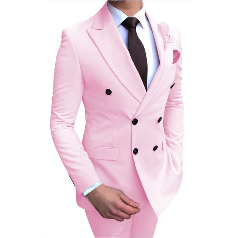 Business Casual Sommer Brudgommens Forloverjakkesæt, Todelt Herrejakkesæt_voghion.com