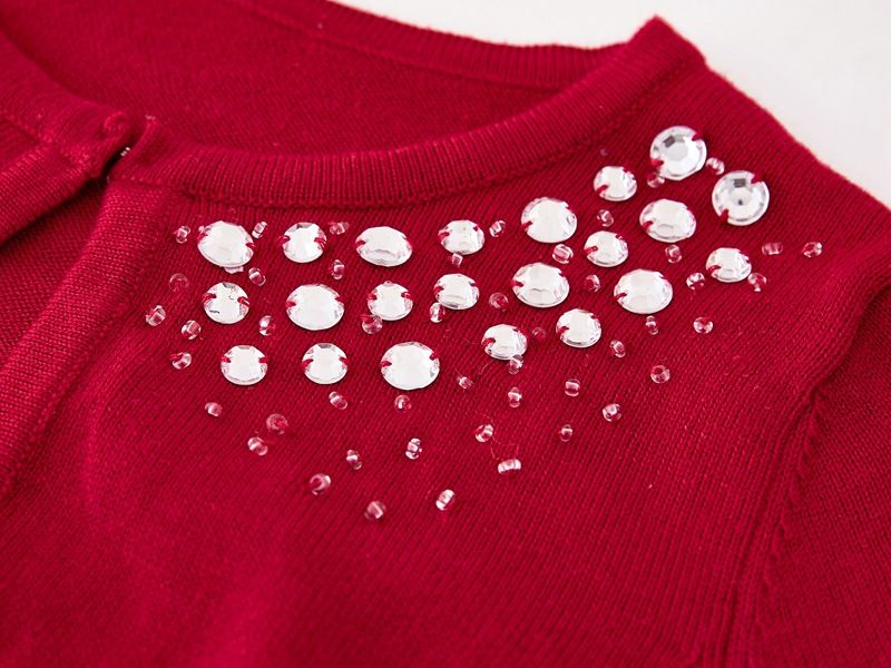 Cardigan de protection solaire fait main en perles pour filles de 8 à 16 ans – Veste d'été en tricot léger, aérée et élégante_voghion.com