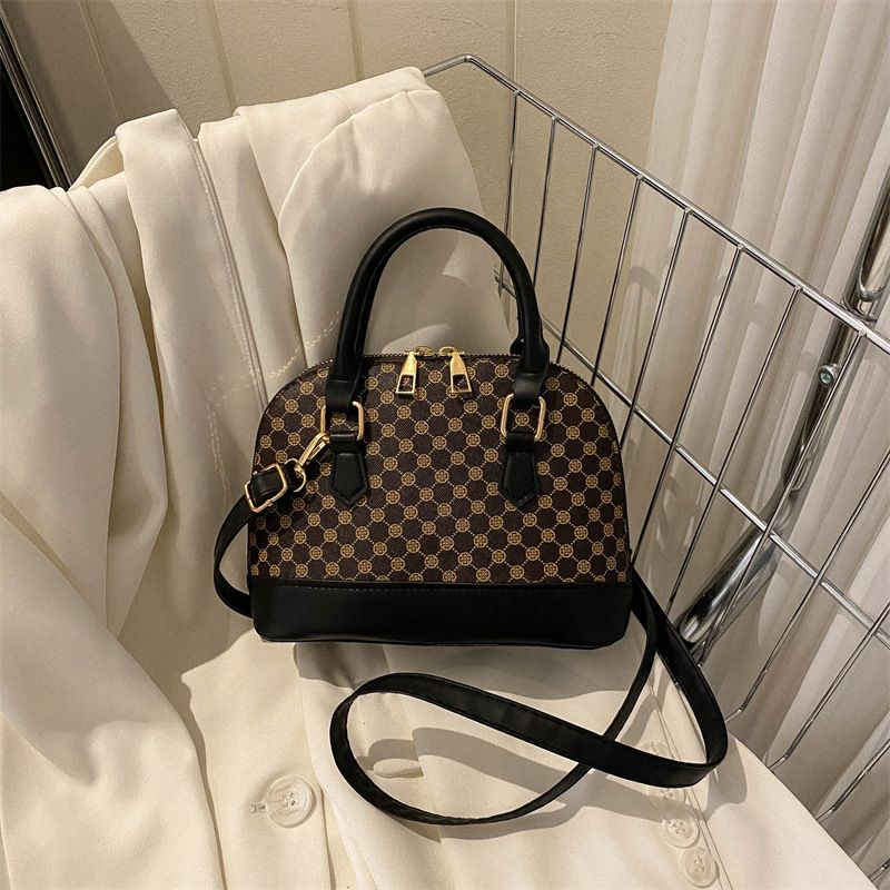 Versatile Lingge Shell for Women Bags 2023 Summer New Fashion Splicing Single Shoulder Crossbody Bag_voghion.com
