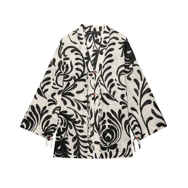 Completo da salotto in raso stampato da donna, novità primaverile: top a maniche lunghe e pantaloni a gamba larga, completo streetwear, comodo ed elegante, XS/S/M/L_voghion.com