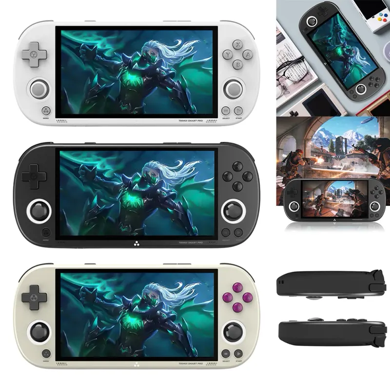 Retro Handheld 4.96 Inch Screen Linux Portable Game Console 5000mAh RGB Double Joystick Children's Gifts_voghion.com