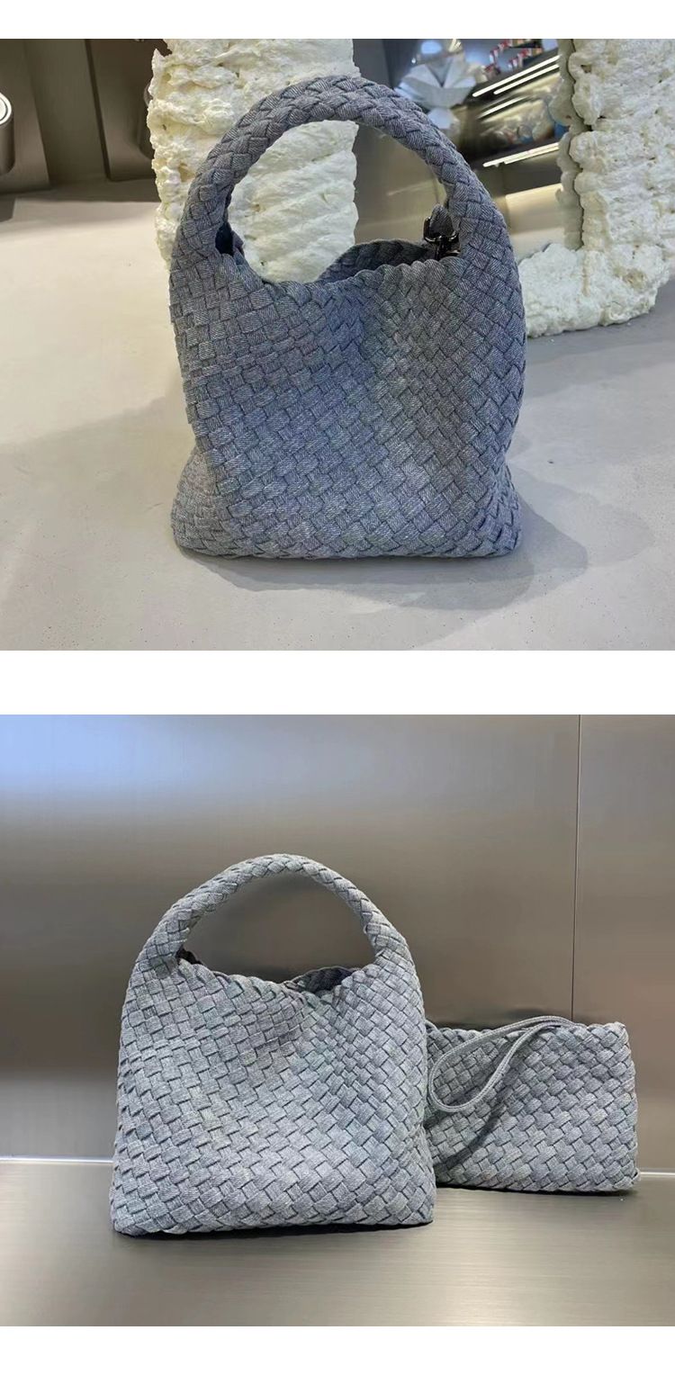 Borsa a tracolla grande e capiente in denim intrecciato di alta qualità, 2025, borsa casual da donna per la mamma_voghion.com