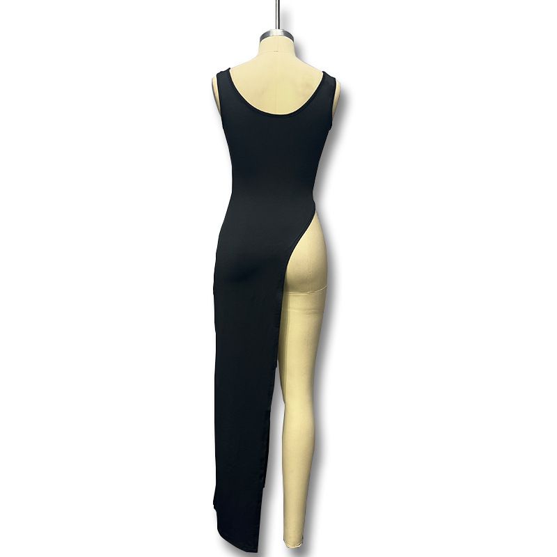 2024. gada vasaras personalizēts apģērbs Slim Fit kleita ar dalītām plecu lencītēm Street Trend U veida kakla dizaina tops_voghion.com