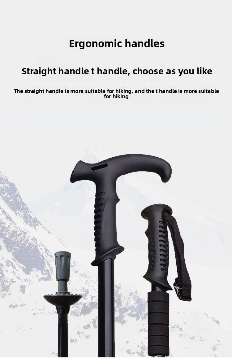 Decathlon Professional Outdoor Trekking Pole Telescopic Folding Multi-Functional Men's And Women's Children's Climbing_voghion.com