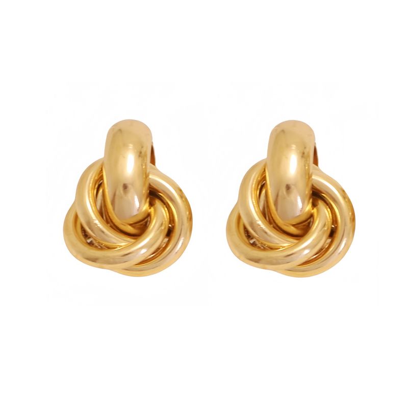 Orecchini intrecciati geometrici multistrato con cerchio dorato, design di nicchia, moda, accessori versatili per le orecchie_voghion.com