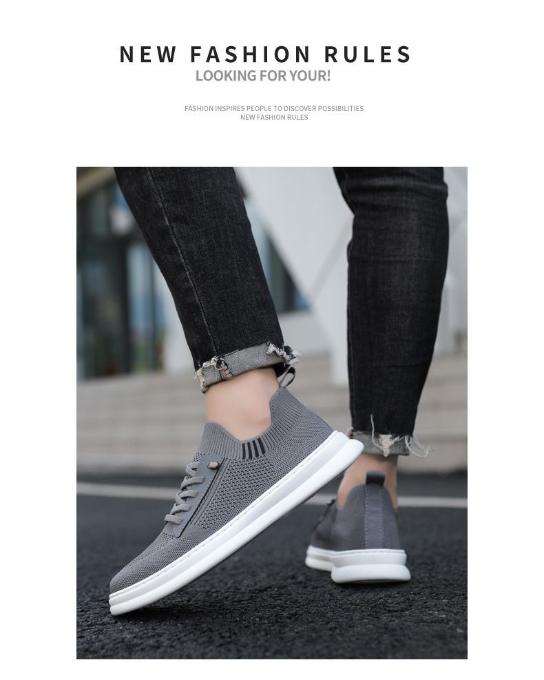 Men's Slip-On Sneakers - Breathable Knit Mesh Casual Shoes For Walking & Daily Wear (Lightweight Comfortable & Easy On/Off Design)_voghion.com