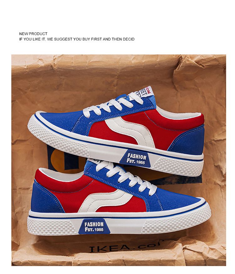Men's Breathable Skateboard Shoes - Lightweight Casual Sneakers With Soft Rubber Sole For Everyday Comfort & Style_voghion.com