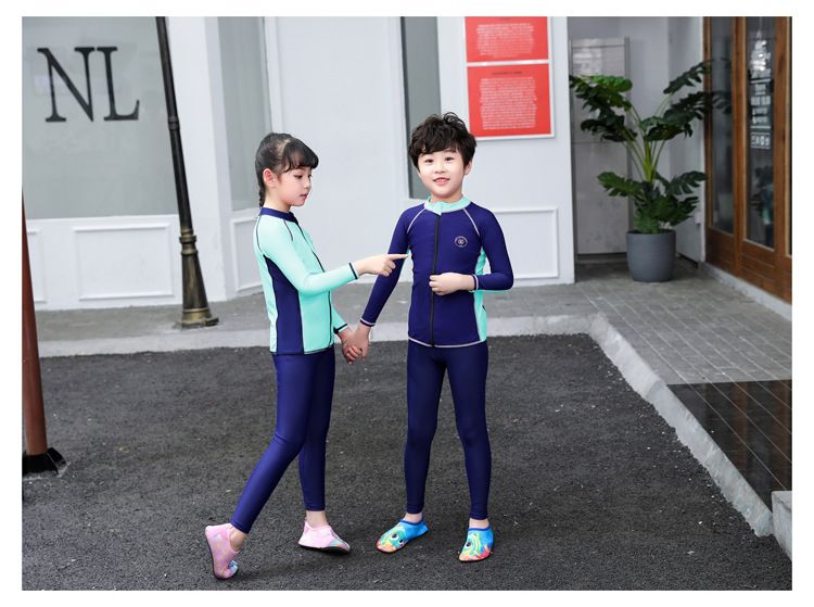 Ropa familiar Traje de baño familiar CuHK pantalones de manga larga para niños traje de neopreno para parejas niños y niñas protector solar separado ropa de medusas de secado rápido_voghion.com