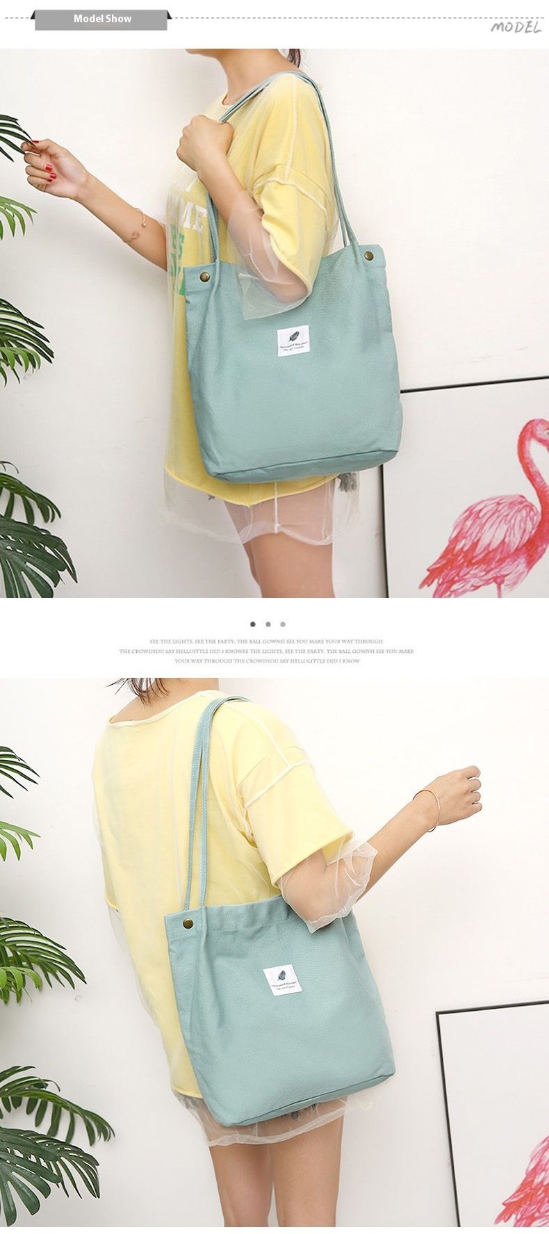 Sac en toile minimaliste de l'Académie artistique de mode Andralyn Sac en tissu de grande capacité Sac à bandoulière à main pour femme Sac de shopping_voghion.com