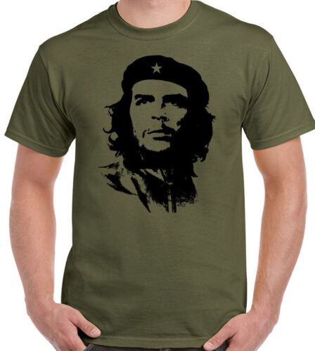 Camiseta CHE GUEVARA con silueta de cara para hombre, camiseta Unisex icónica de la revolución Cuba_voghion.com