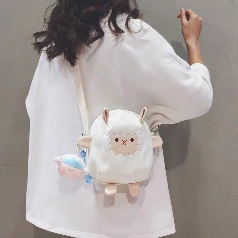 Borsa a tracolla versatile per ragazza, con tracolla a tracolla, per donna, con piccola pecora carina estiva, nuova tendenza 2025_voghion.com