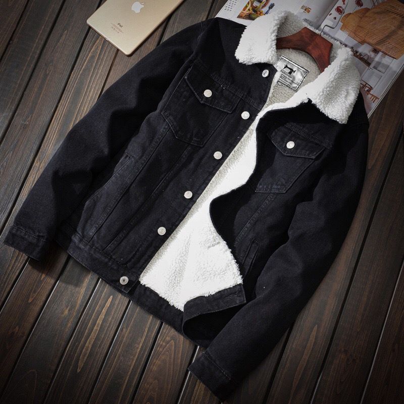 Chaqueta vaquera ligera y lavada para hombre, moderna, con forro polar, abrigo de invierno ajustado, ropa informal para jóvenes._voghion.com