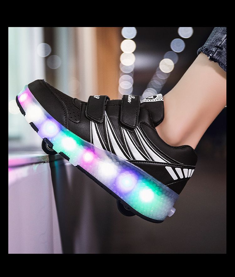 Leuchtschuhe für Mädchen USB-Lade-LED-Leuchtschuhe für Erwachsene Rollschuhe_voghion.com