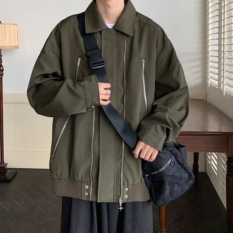 Pilot Jacket For Couples, Niche Retro Loose Windproof Waterproof Jacket, Men's Jacket_voghion.com