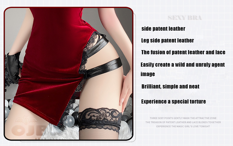 OJBK Women Sexy Cheongsam Lingerie Uniform Pama Dress Robes Cosplay Ladies Classic Naughty Kawaii Cheongsam Bodycon_voghion.com