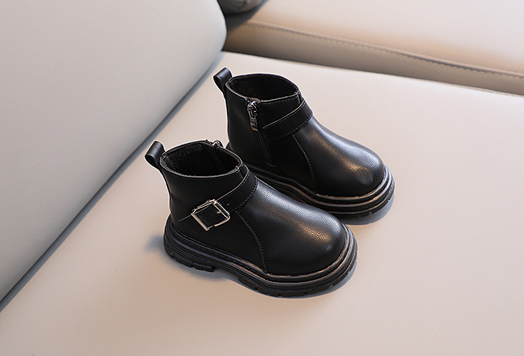 Barnskor Modestövlar för pojkar, flickor med mjuk sula, enkelstövelspänne_voghion.com