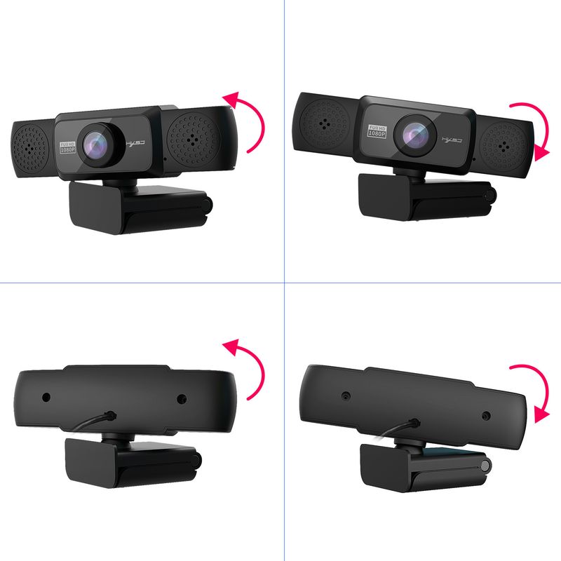 Nueva computadora S5 de alta definición 1080P con cámara de conferencia giratoria de 360 grados para transmisión en vivo de cursos en línea_voghion.com