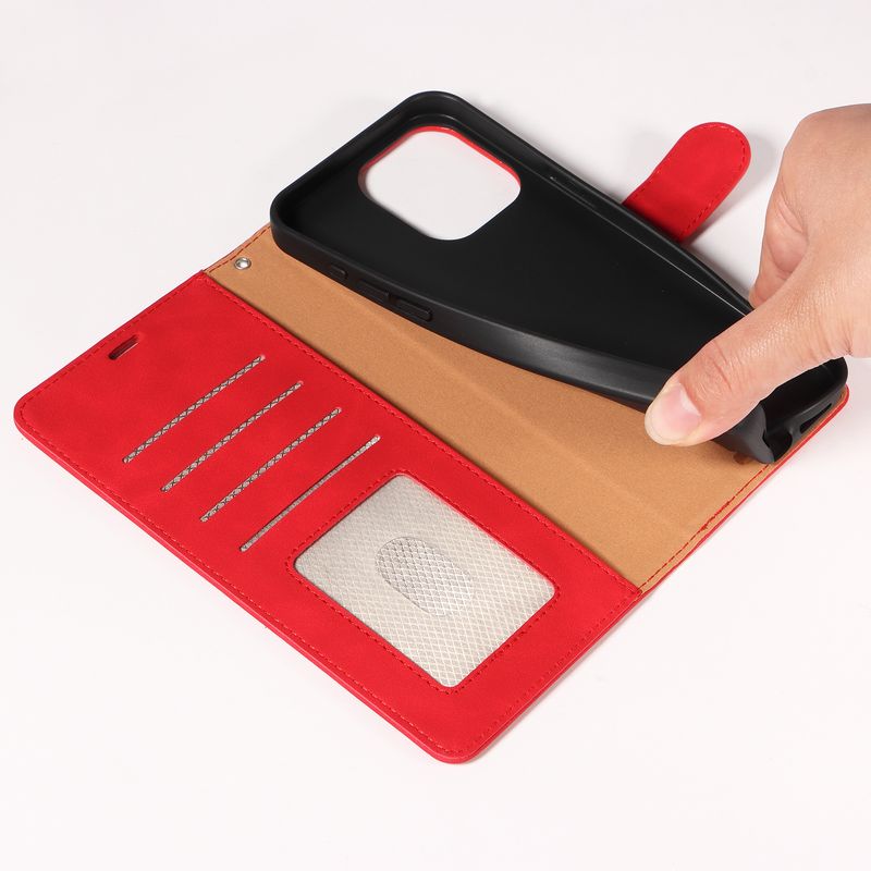 Gilt für iPhone 16 Handyhülle, Epple 14 Handy-Lederhülle, Diebstahlschutzbürste, Samsung S24 Flip Case, Xiaomi_voghion.com