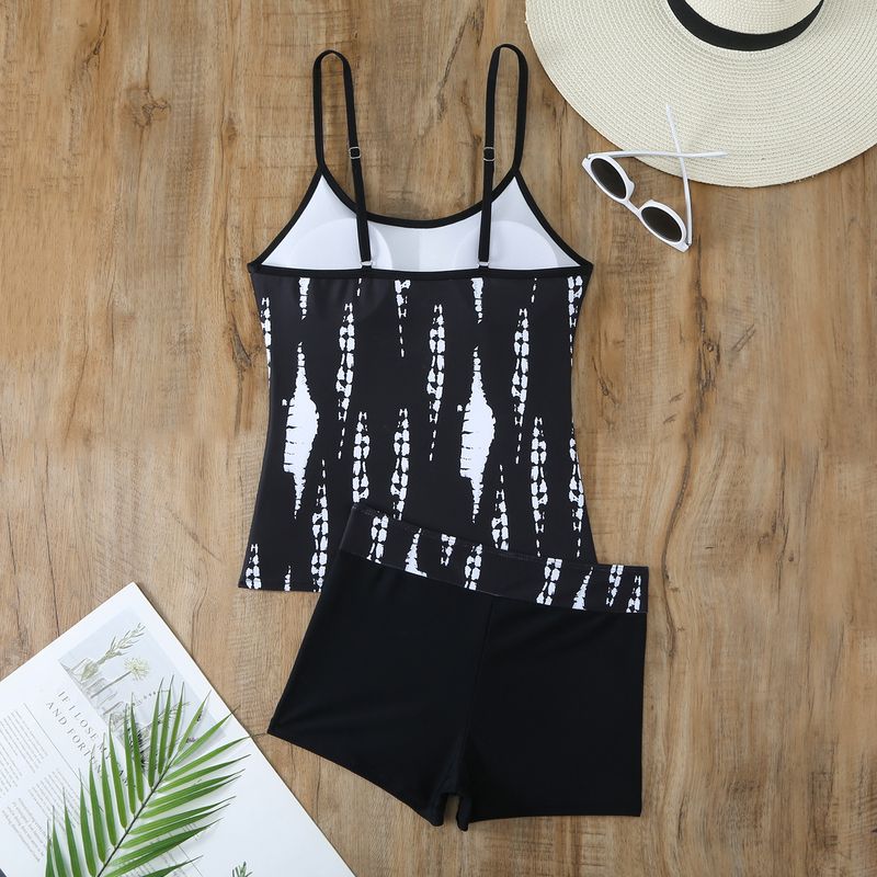 Maillot de bain deux pièces taille haute, style tankini multicolore, tendance 2025, pour femmes_voghion.com